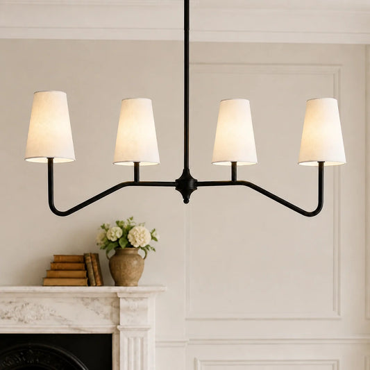 Modern Farmhouse 4-Light Linear Kitchen Island Chandelier