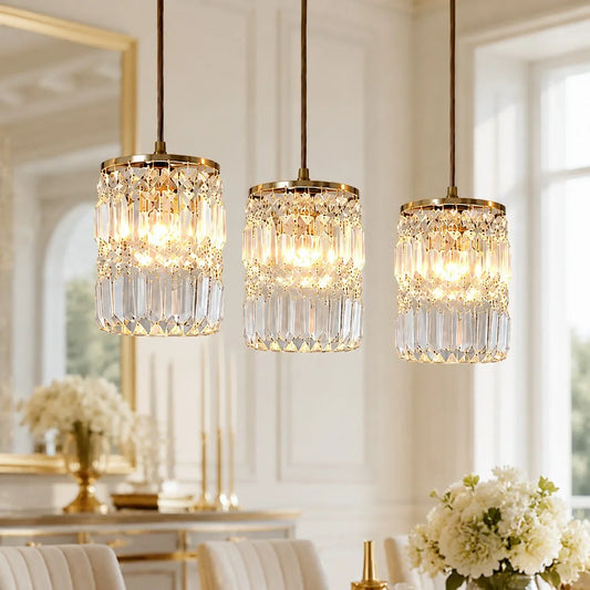 Liro Modern Luxury Brass Crystal Pendant Light