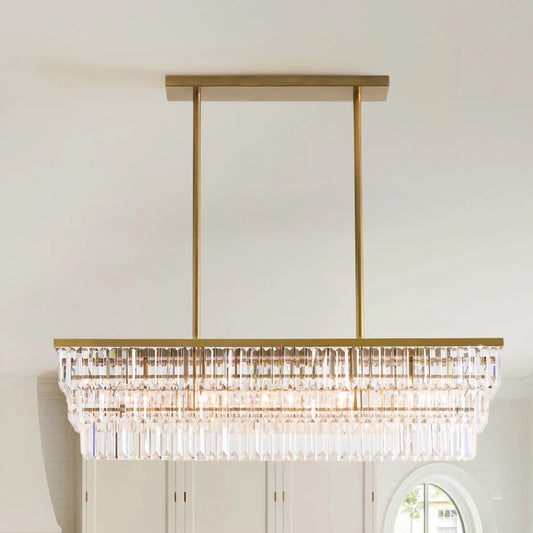 Modern Stylish Crystal Linear Chandelier