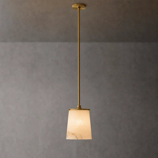Modern Classic Alabaster Marble Tapered Pendant Lamp