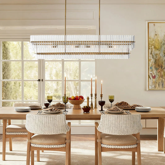 Modern Elegant Crystal Linear Chandelier