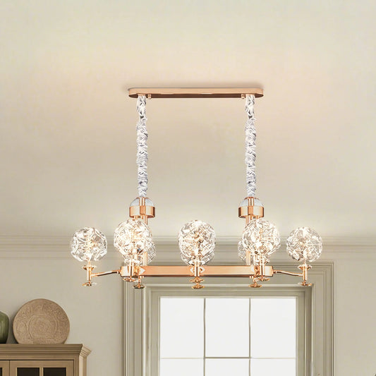 Modern Luxury Crystal Sphere Dining Chandelier