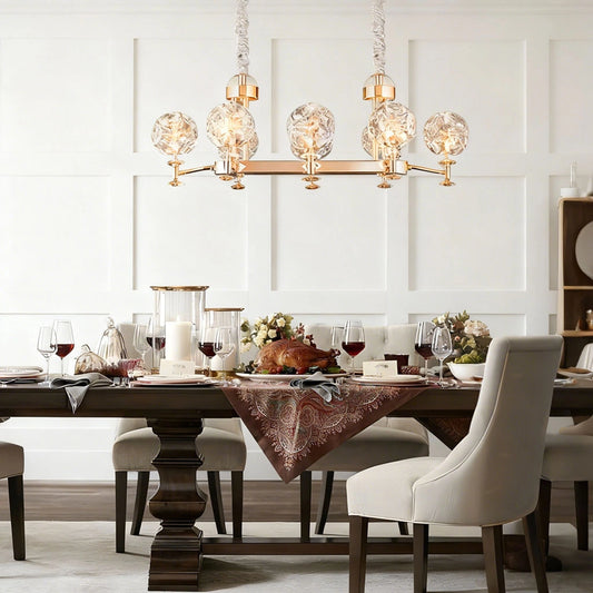 Modern Luxury Crystal Sphere Dining Chandelier