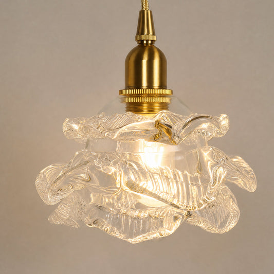 Roslyn Vintage Layered Flower Glass Pendant Light