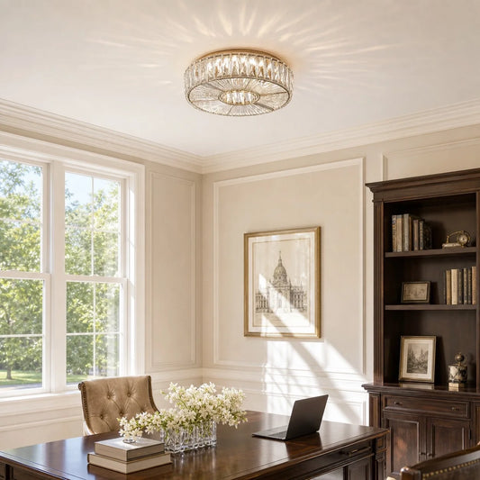 Sorren Modern Luxury Clear Crystal Flush Mount Ceiling Light