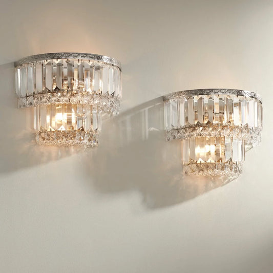 Sterling Cake-shaped Luxury Crystal Wall Sconce