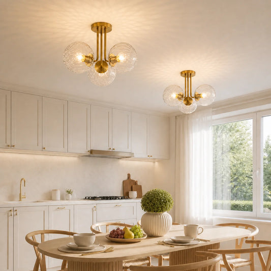 Orelisse Modern Water Ripple Glass Ceiling Light