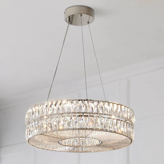 Elegant Crystal-Effect Glass Pendant Light