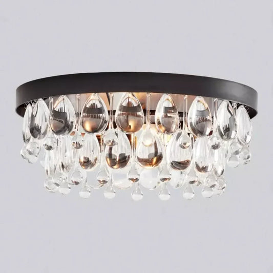 Luxury Double-Layer Teardrop Crystal Ceiling Light